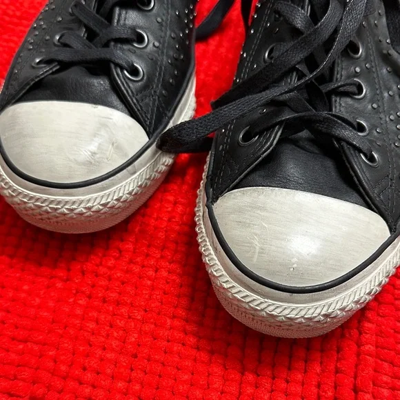 Converse X John Varvatos Black High-Top Men’s Leather Sneakers - Picture 2 of 7